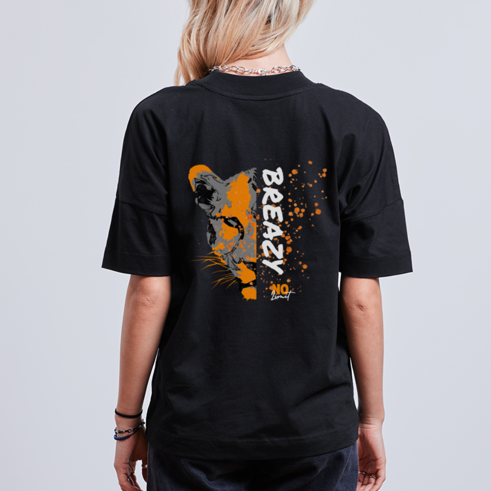 Unisex Oversize Tiger T-shirt - black
