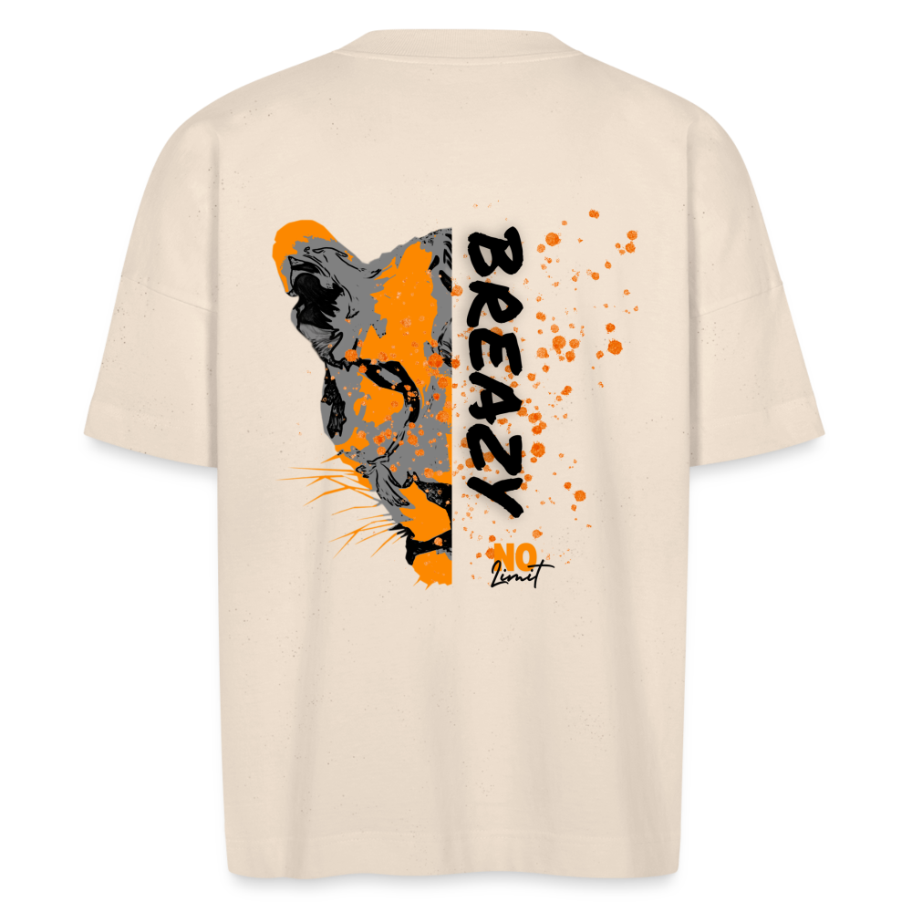 Unisex Oversize Giraffe T-shirt - natural raw