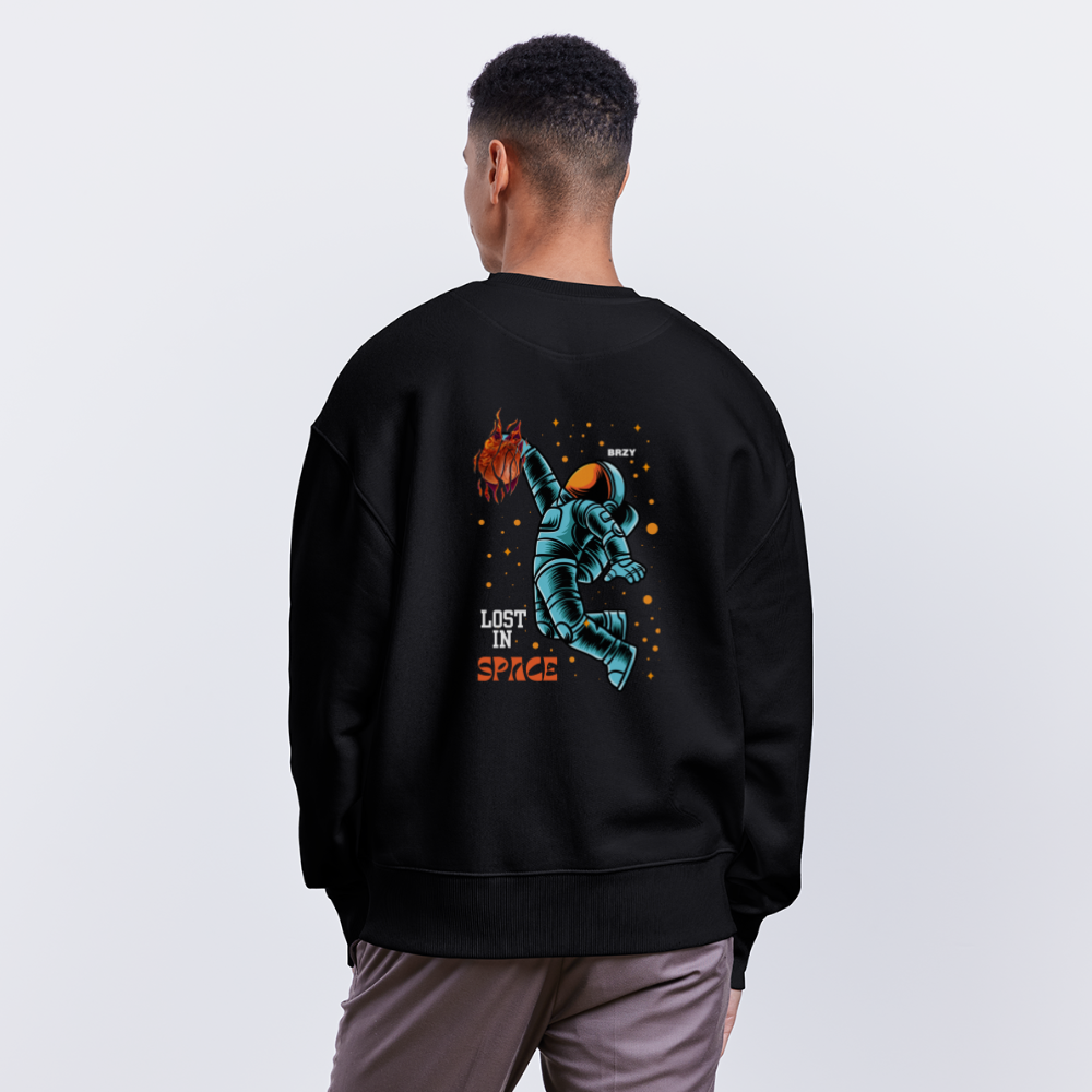 Unisex Oversize Basketball Sweatshirt - black